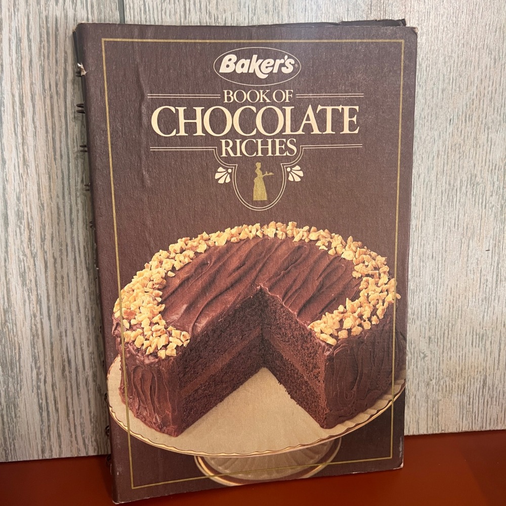 Baker's Book of Chocolate Riches Spiral Bound Cookbook Vintage Recipes‎